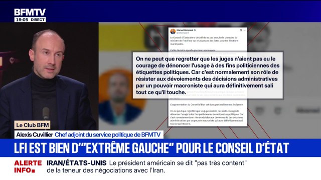 Le Conseil d'État confirme la classification de LFI à l'extrême gauche pour les municipales