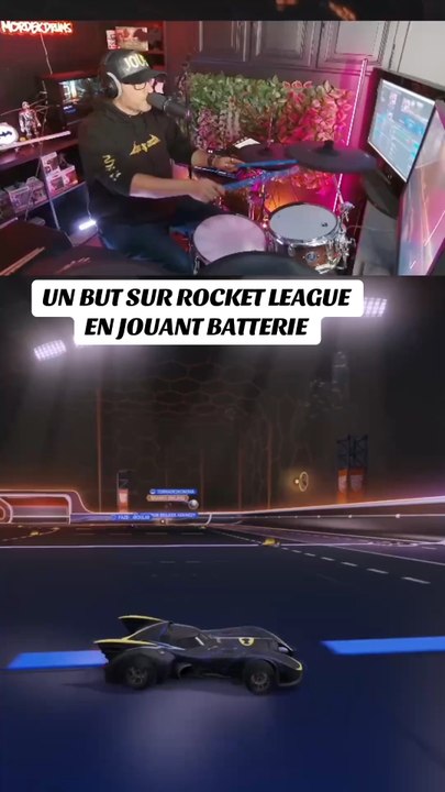 UN BUT SUR ROCKET LEAGUE AVEC UNE BATTERIE