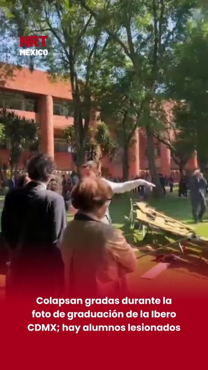 🎓🚨 Alumnos de la Universidad Iberoamericana, en la Ciudad de México, resultaron les1onados luego de que colapsaran las gradas donde posaban para su foto de graduación.