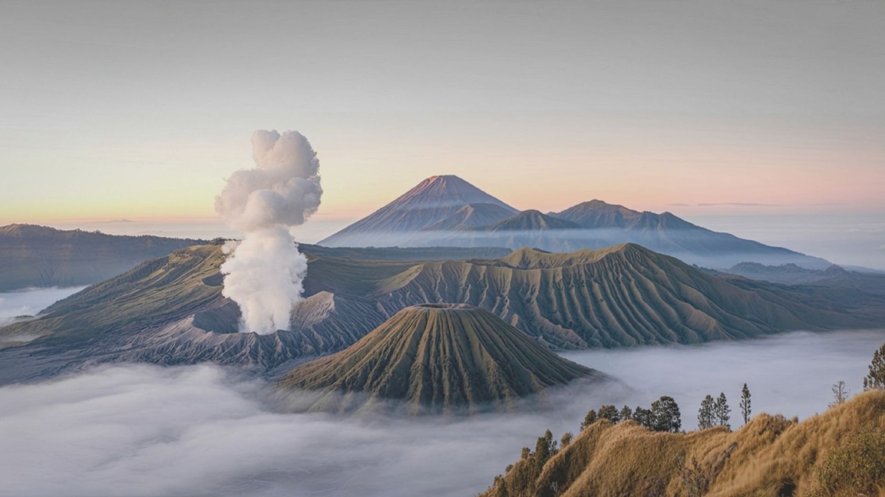 Arcoíris enmarca el cráter del volcán Kīlauea y sorprende a visitantes en Hawái