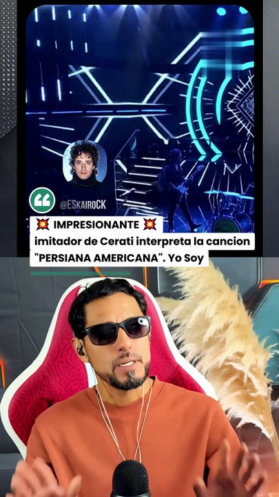 Imitador de Gustavo Cerati interpreta la canción "PERSIANA AMERICANA".