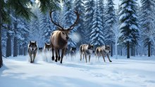 Wolf Pack vs Elk – Snow Survival🎥 Hunted in the Frozen Wild