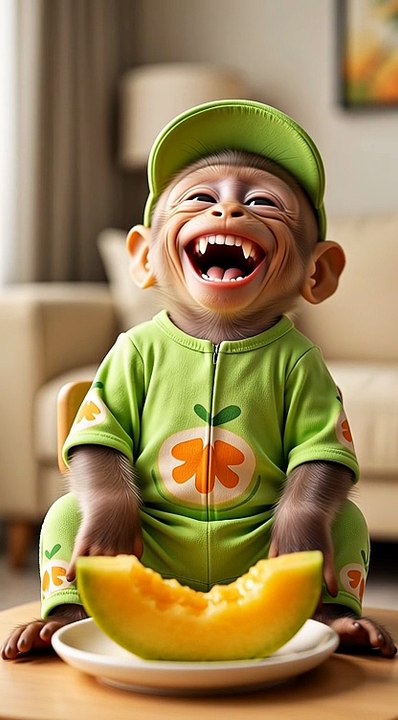 monkey Baby Eating