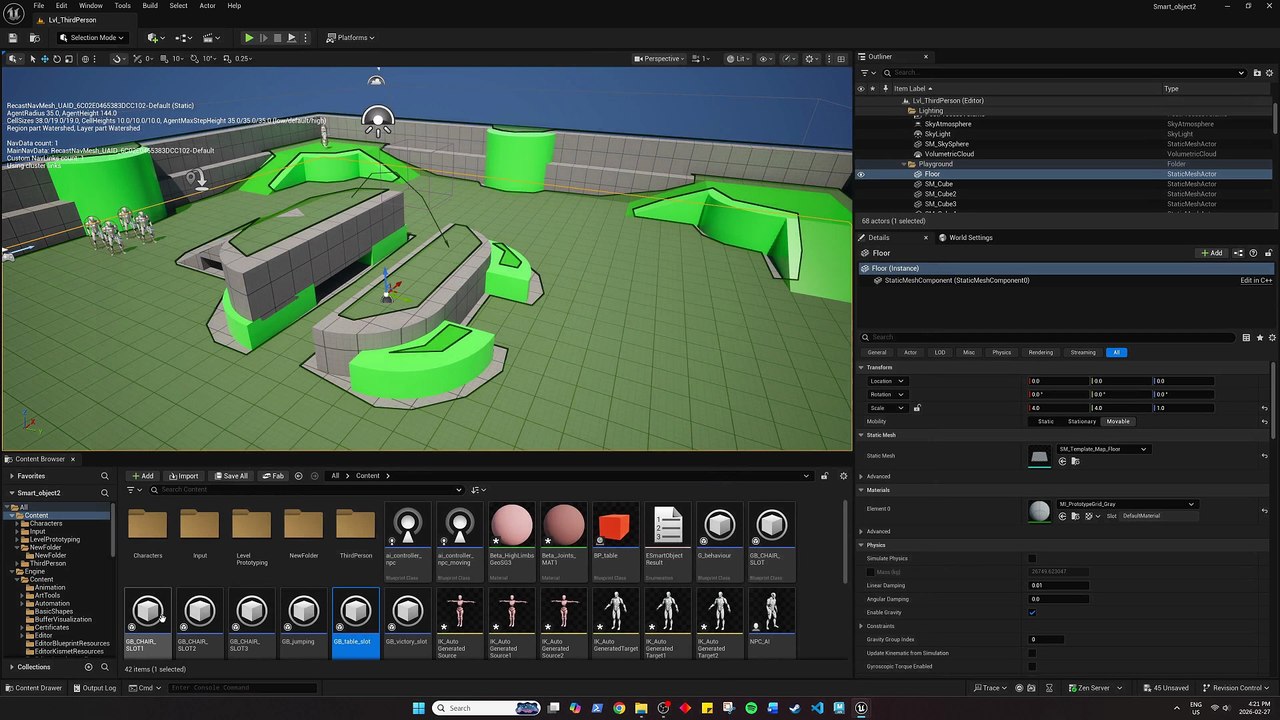 A.I. Smart Object NPC Unreal engine