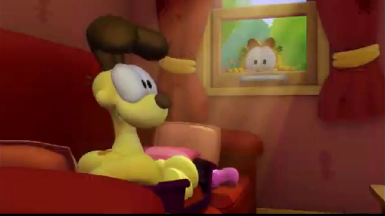 Garfield tries to save Odie from the mad inventor.