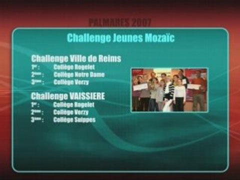 REIMS A TOUTES JAMBES 2007 : palmares jeune MOZAIC