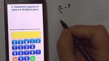 Sözel  Duruma Uygun Cebirsel İfade Yazma - 6. Sınıf Matematik