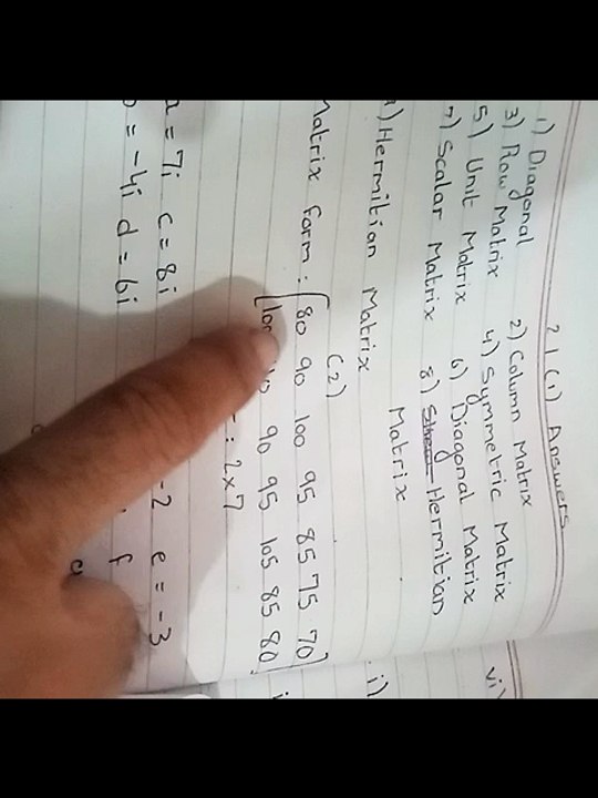 Class 11 maths sindh board New book Chapter 2 Exercise 2.1 Introduction Matrices and Determinants q 2,3