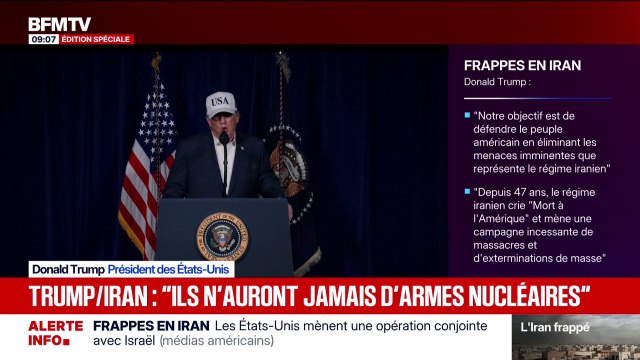 Ils ne peuvent pas avoir d'armes nucléaires , assure Donald Trump qui annonce que les États-Unis vont détruire les missiles iraniens