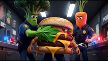 Double Cheese Burger Arrested By Broccoli