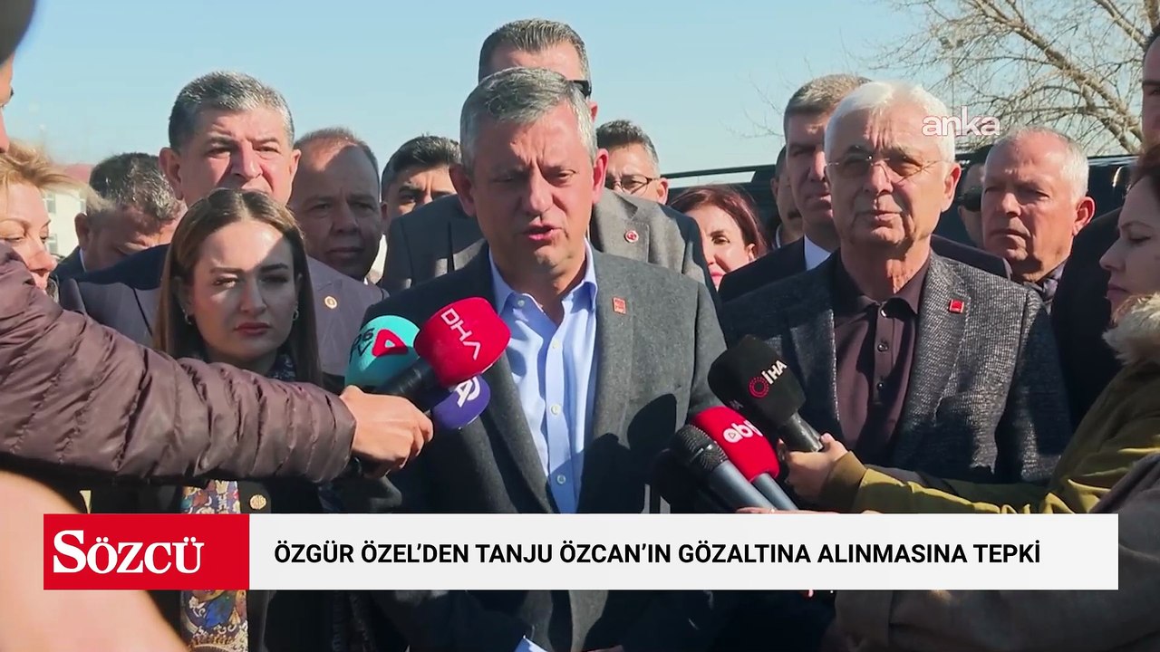 Özgür Özel'den Tanju Özcan'ın gözaltına alınmasına tepki: "Tanju Özcan ne yapıyormuş? Bolu'nun fakir öğrencisine burs veriyormuş"