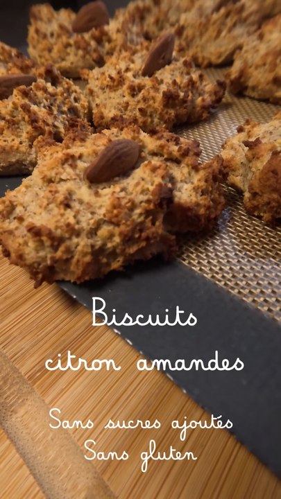 Biscuits amande & citron sans gluten et sans sucre ajouté 🍋🌰  Moelleux, simples et naturellement sucrés