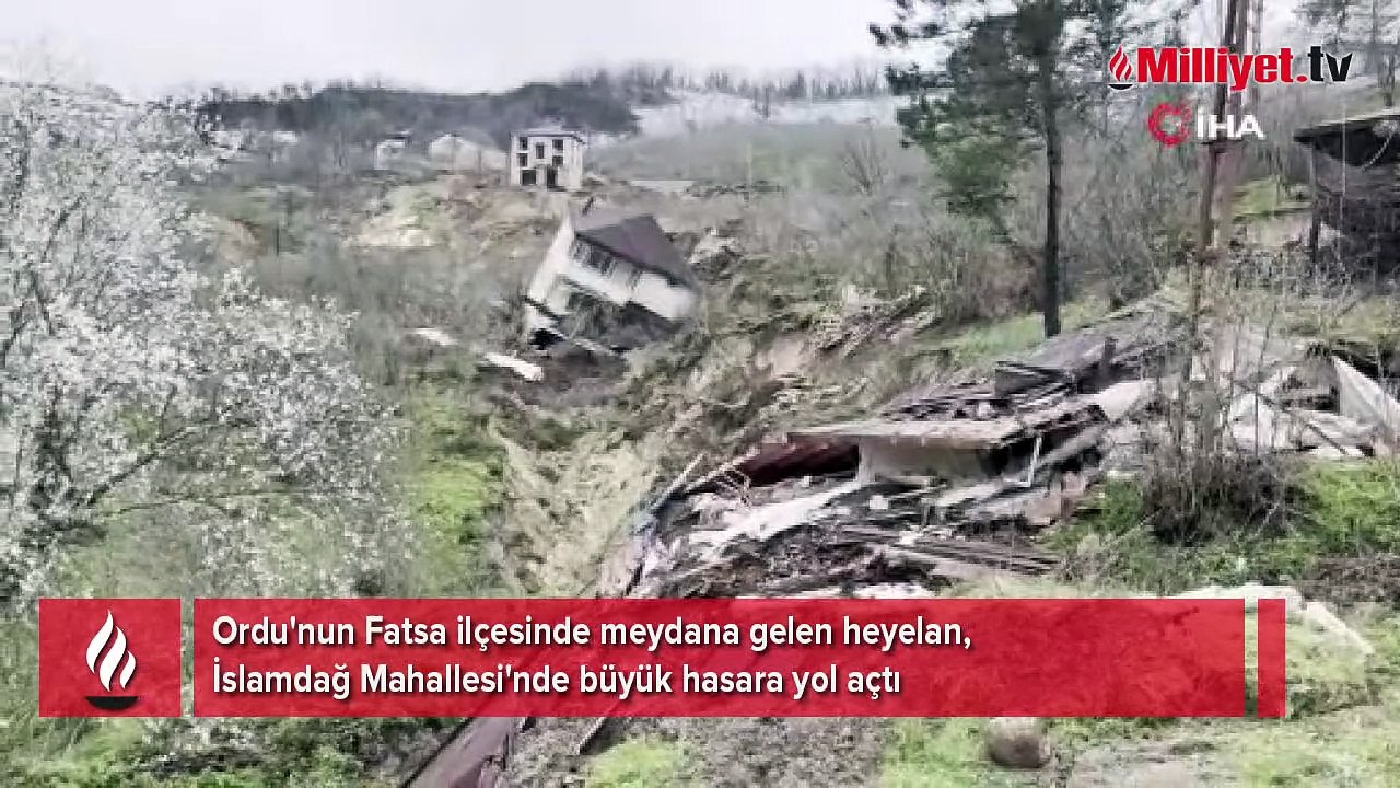 Ordu'da heyelan: Evler yıkıldı, yol çöktü! Bölgeye giriş-çıkış kapandı