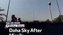 Doha Sky After Missile Interceptions