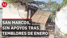 Reclaman apoyos en San Marcos por daños de sismos