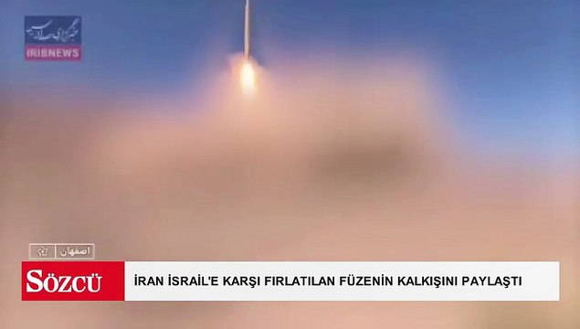 İran, İsrail'e karşı fırlatılan füzenin kalkışını paylaştı