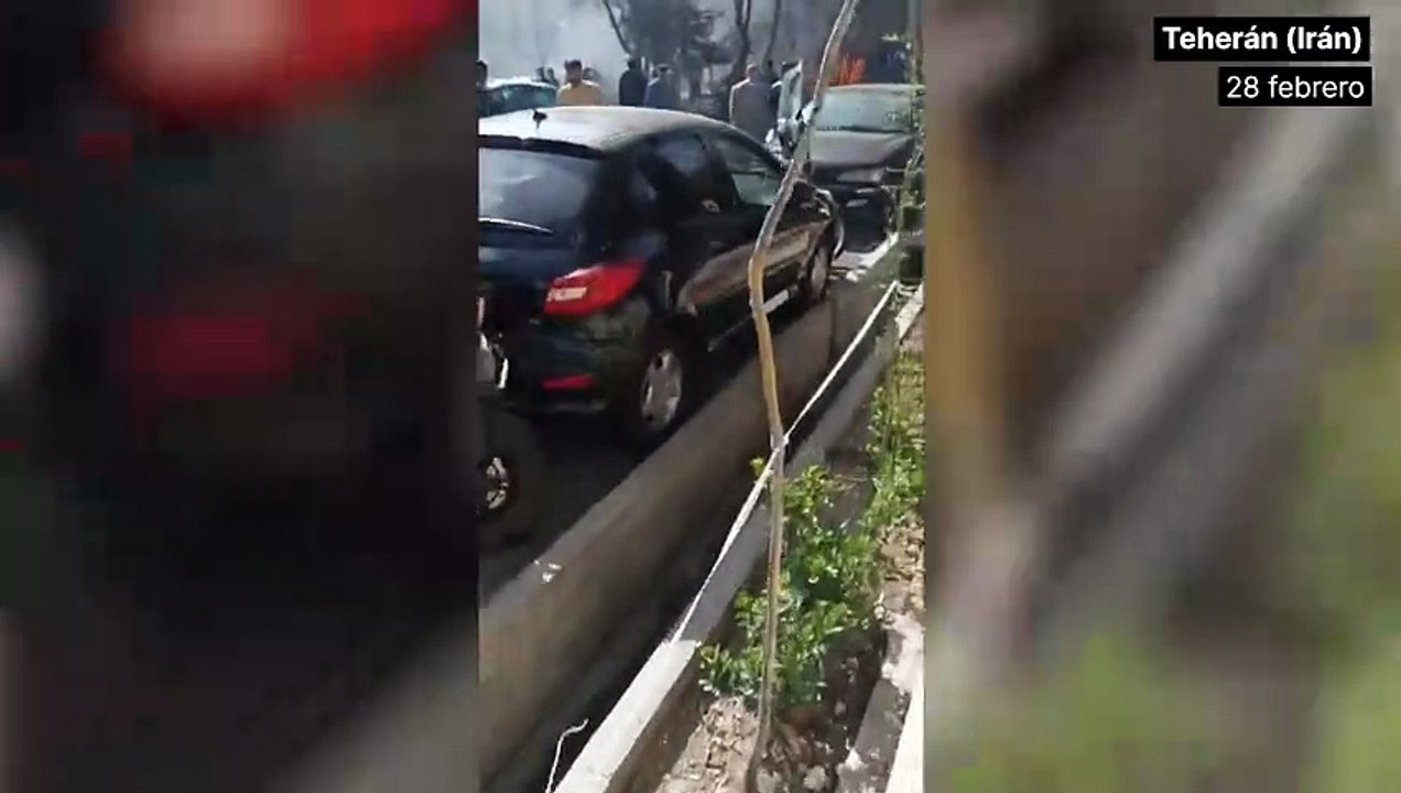 Vídeo en la plaza del barrio de Narmak, al noreste de Teherán, cerca de la presunta casa de Ahmadineyad, presidente de Irán (2005-2013).