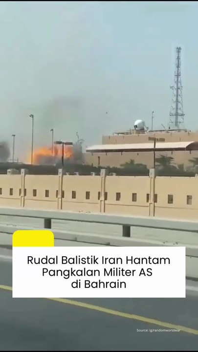 Rudal Balistik Iran Hantam Pangkalan Militer AS di Bahrain