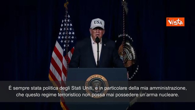 Trump: Il regime di Teheran non potrà mai avere un'arma nucleare