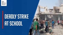 State TV footage of deadly strike site at southern Iran school