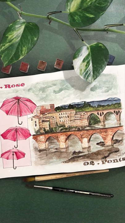 Daily watercolor sketchbook