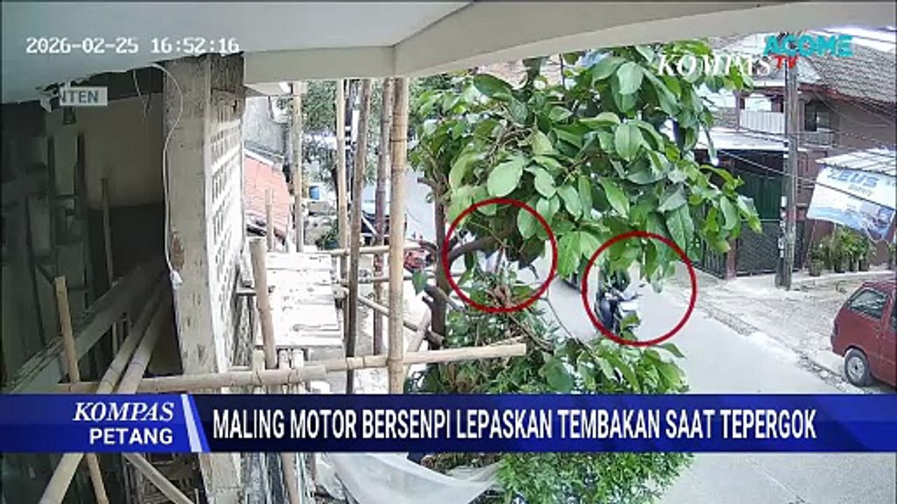 Detik-Detik Aksi Pencurian Motor Bersenpi Lepaskan Tembakan saat Tepergok | KOMPAS PETANG