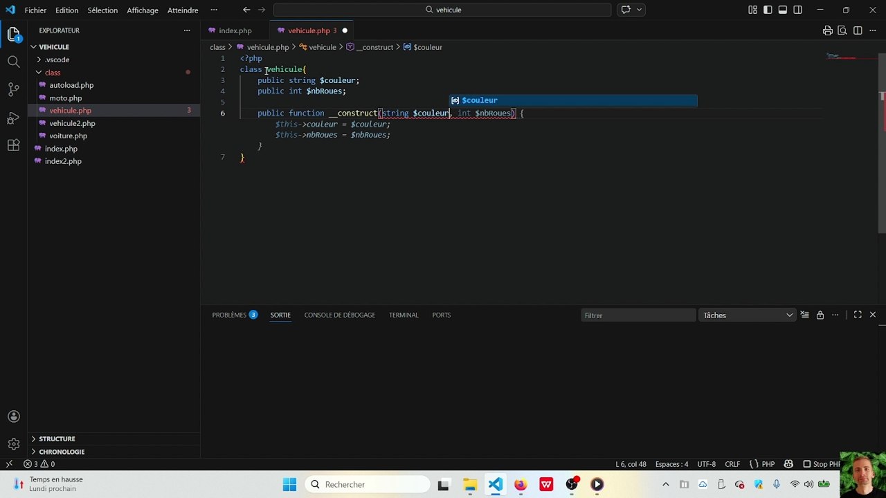 1# Créer un objet (basique) en PHP — Tutoriel