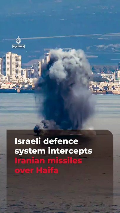 Israeli air defence systems intercepted Iranian missiles over Haifa, as Tehran retaliated for United