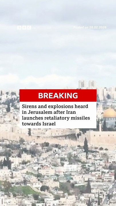 The Israel Defense Forces says retaliatory strikes have been launched by Iran on Israel, as US Presi