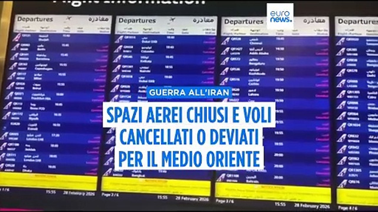 Escalation in Medio Oriente: spazi aerei chiusi e voli a terra, rotte dall'Europa sospese