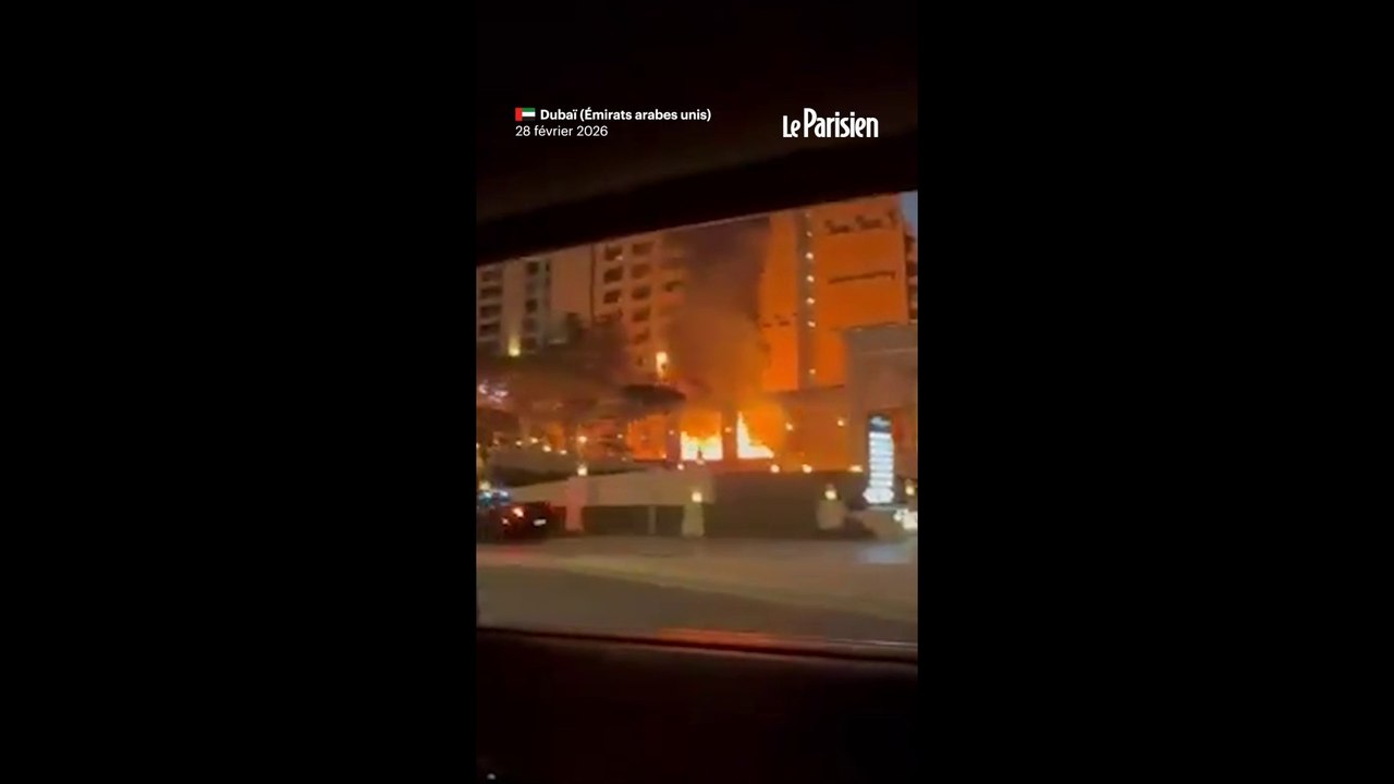 Explosion sur l'île artificielle The Palm à Dubaï