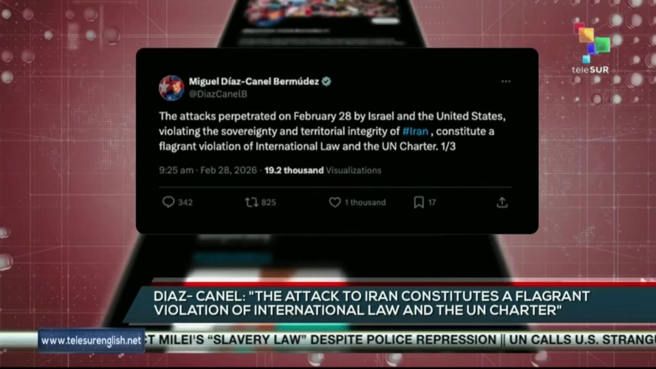 Diaz-Canel: “The attack to Iran constitutes a flagrant violation of international law and the un charter”