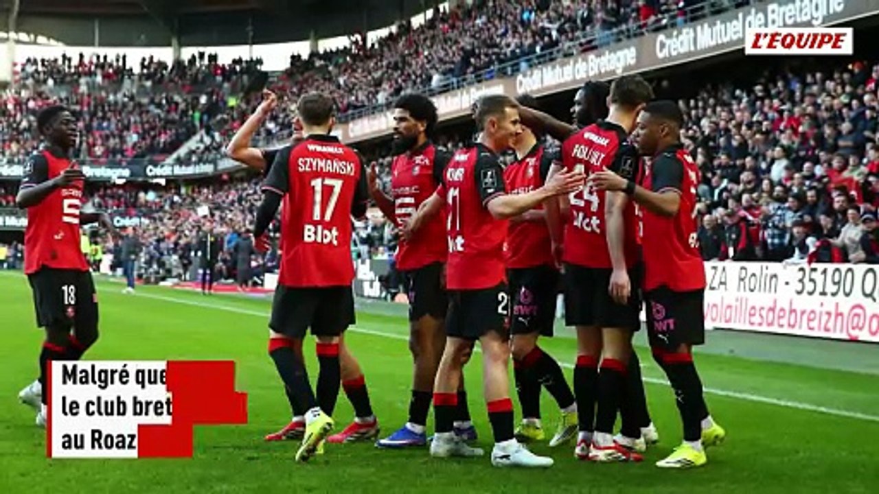 Rennes enchaîne un troisième succès de rang en battant Toulouse et prend la 5e place de Ligue 1 à Lille - Foot - Ligue 1
