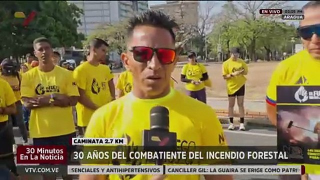 Aragua | Arrancó caminata de 2.7 Km. en conmemoración de los combatientes de incendios forestales