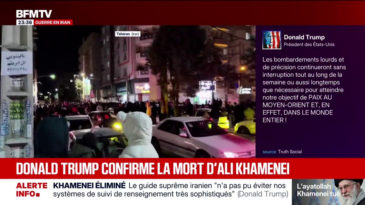 Mort d'Ali Khamenei: les premiers instants de joie à Téhéran en Iran