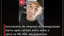 Funcionário de empresa da transposição morre após colisão entre moto e carro na PB-400, em Cajazeiras