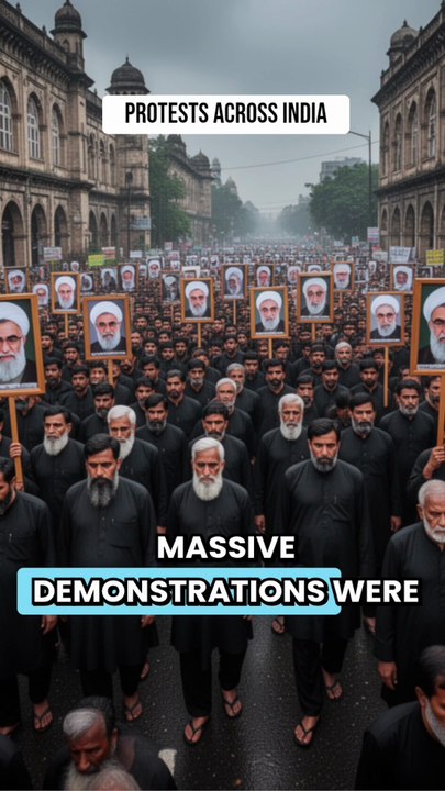 Protests in India over the death of Iran's Supreme Leader Ali Khamenei