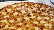 Cherry tomato and pizza