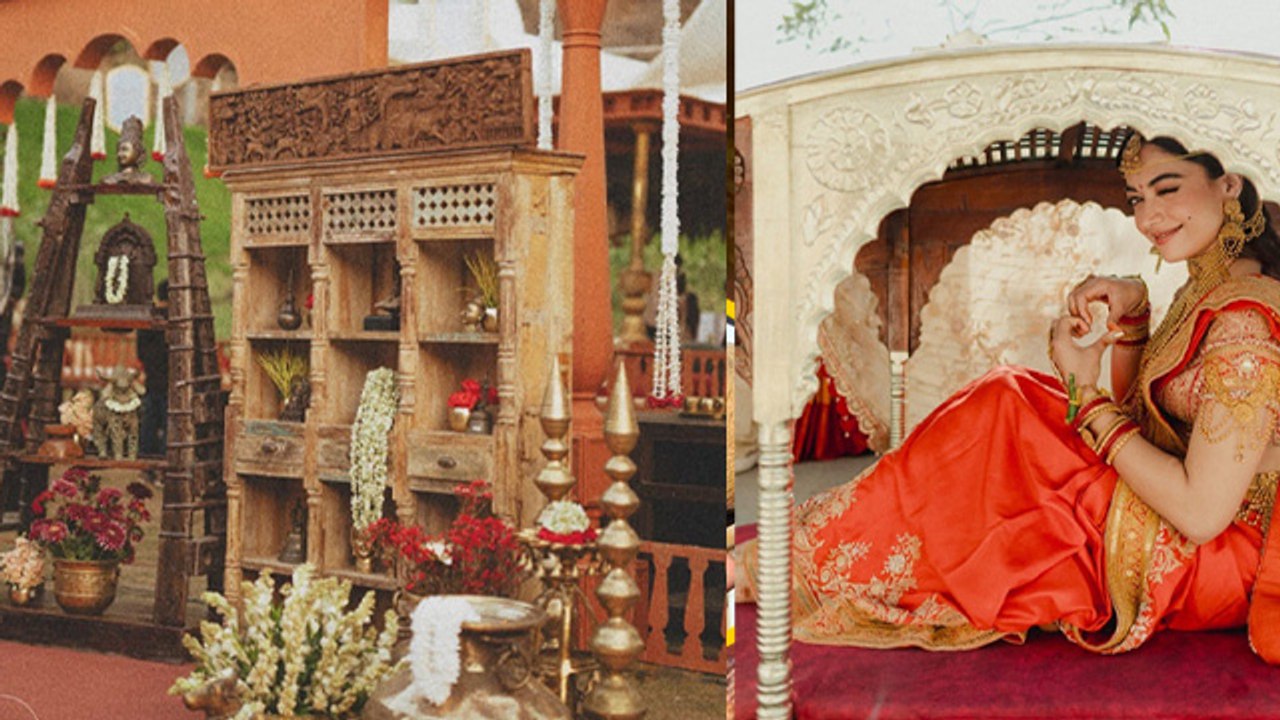 Vijay Deverakonda और Rashmika Mandanna Royal Udaipur Wedding Decoration Inside Full Video