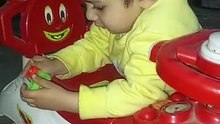 Salar ahmad playing with car