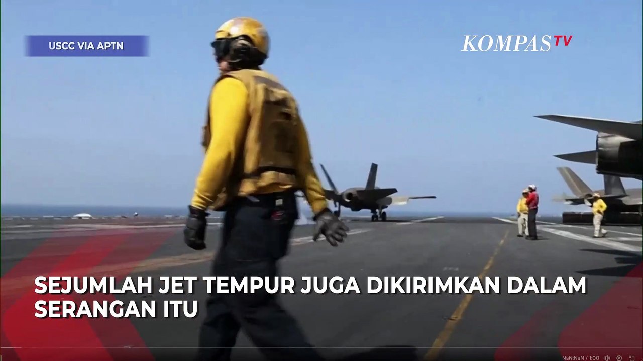 Detik-Detik Armada Militer AS Luncurkan Rudal Bertubi-tubi & Jet Tempur Serang Daratan Iran!
