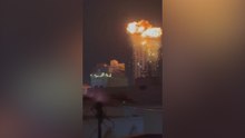 Insane footage: Iranian drone crashes into a luxury hotel in Bahrain