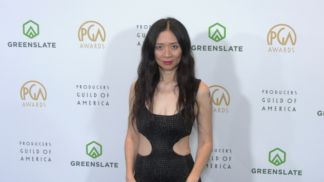 Chloe Zhao on the black carpet at the 37th annual Producers Guild Awards