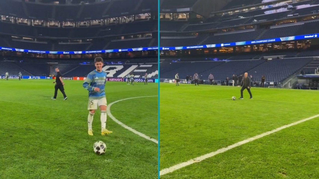 Arda Güler, babası ve ablasıyla futbol oynadı