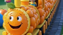 Orange Train Adventure 🍊🚂 | Cute Animal Friends Ride | Kids Shorts