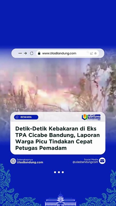 Kebakaran Lahan Kosong di Cicabe Bandung Minggu Sore, Laporan Masuk 16.03 WIB