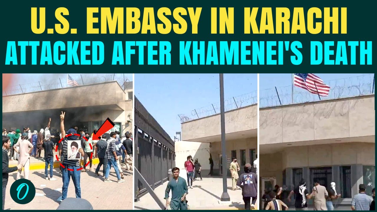 U.S. Embassy Karachi ATTACKED: Pakistani Mob Sets Consulate ABLAZE After Iran Supreme Leader Killed