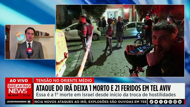 Ataque com mísseis do Irã deixa um morto e dezenas de feridos em Tel Aviv