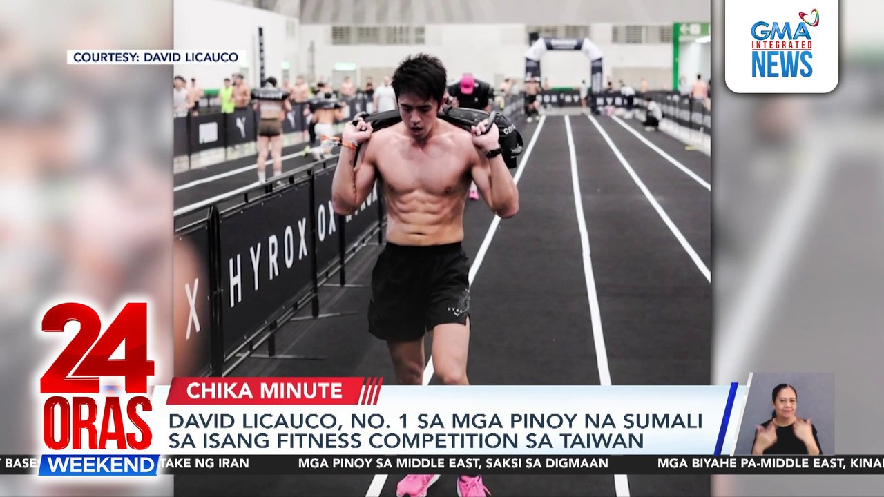 David Licauco is top Pinoy in Taiwan indoor fitness competition | 24 Oras Weekend