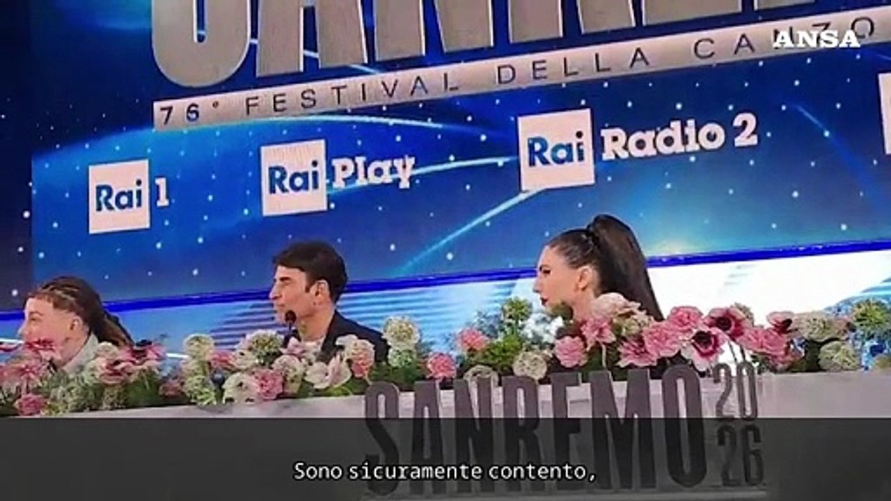 Sanremo, Sayf: "Sono contento cosi' non cerco un appiglio morale"
